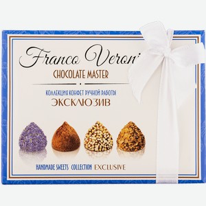 Конфеты шоколадные Франко Верони сундучок синий Звезда Кубани кор, 125 г