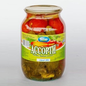Овощное ассорти Памир огрурцы+томаты 2л