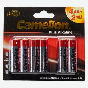 Camelion Plus Alkaline 4+2 LR6 (4+2LR6-BP, батарейка,1.5В)
