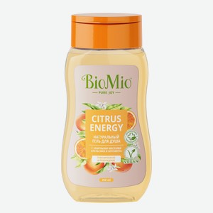 BioMio Натуральный увлажняющий гель для душа с эфирными маслами апельсина и бергамота, с дозатором, 250 мл