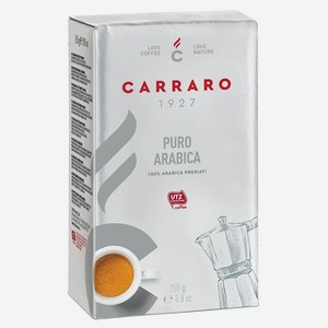 Кофе Puro Arabica Carraro молотый 250г