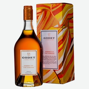 Коньяк Godet XO Fine Champagne Cognac в подарочной упаковке, 0.7л Франция