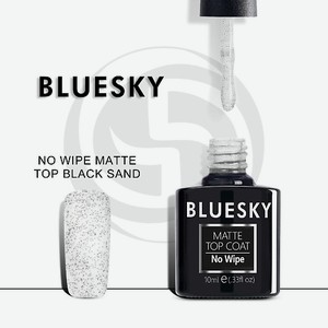BLUESKY Матовый топ без липкого слоя c черными точками Luxury Silver Black sand 10
