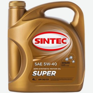 Масло полусинтетическое Sintec Super Api SG/CD 10W-40 4л