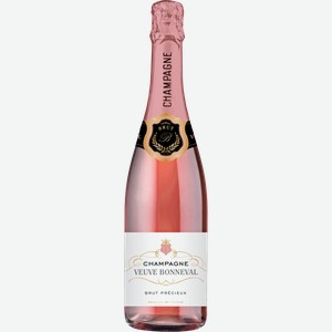 Вино Champagne Veuve Bonneval розовое игристое брют 12.5% 750мл
