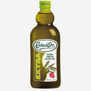 Масло оливковое нерафинированное Экстраверджин 1л ст/б Costa dOro