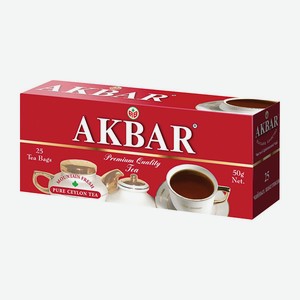 Чай  АКБАР  Красно-белая серия, 25 пак