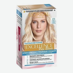 Крем-краска для волос Excellence Creme 270мл: 01 Суперосветляющий русый натуральный