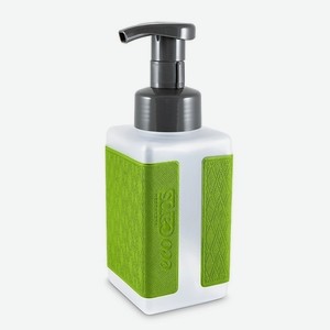 ECOCAPS Диспенсер для жидкого мыла с наклейкой из эко кожи, зелёный
