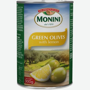 Оливки Monini с лимоном, 300 г