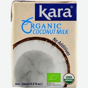 Молоко кокосовое Кара органик 17% 200мл