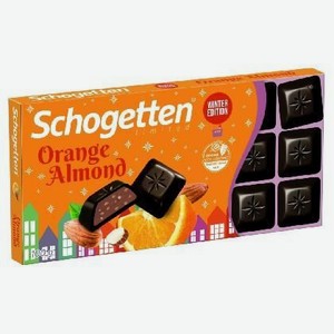 Шоколад темный с апельсином и миндалем 100г Шогеттен