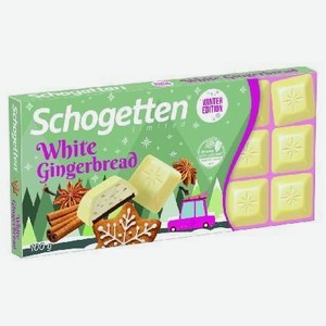 Шоколад белый с кусочками имбирного пряника Шогеттен 100г