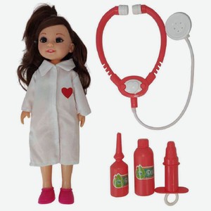 Кукла S+S Toys Доктор 3+ с аксессуарами дизайн, в ассортименте, 45 см