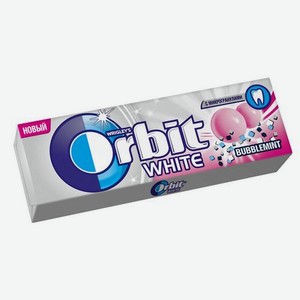 Жевательная резинка Orbit White Bubblemint, без сахара, 13,6 г