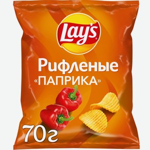 Чипсы картофельные Lay s Паприка рифленые, 70 г