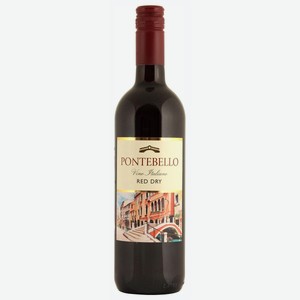Вино  Понтебелло  ордин. крас/сух 11% 0,75л, Италия
