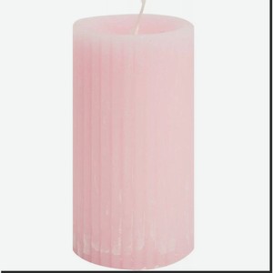 Свеча столбик Home Interiors формовая розовый 7х13см