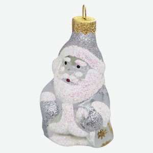 Ёлочное украшение  Дед Мороз сказочный , прозрачная серия, в подарочной упаковке, h-9см