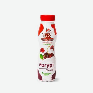 Йогурт питьевой ПЕСТРАВКА С вишней 2% 270г пэт