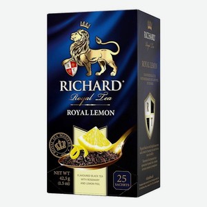 Чай RICHARD Черный Royal Lemon 25п*1.7г к/уп
