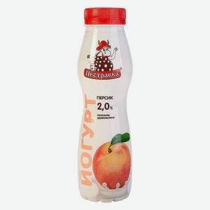 Йогурт питьевой ПЕСТРАВКА Персик 2% 270г пэт