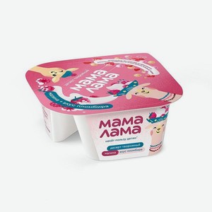 Десерт творожный МАМА ЛАМА Малина/Пломбир 5.7% 125г