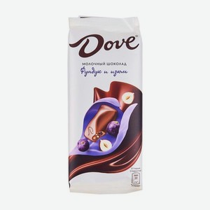Шоколад DOVE Молочный Фундук/Изюм 90г