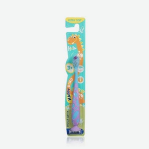 Детская зубная щетка D.I.E.S. Happy Dino мягкая Голубой / Фиолетовый 3+