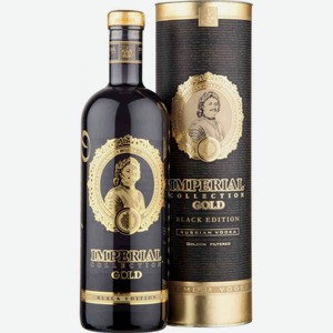 Водка Imperial Collection Gold Black Edition в подарочной упаковке 40 % алк., Россия, 1 л