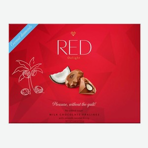 Набор конфет RED молочный шоколад с кокосовой начинкой 132 гр