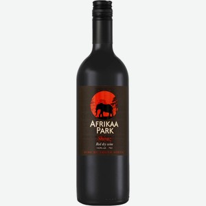 Вино AFRIKAA PARK Шираз ординарное сортовое красное сухое, 0.75л, ЮАР, 0.75 L