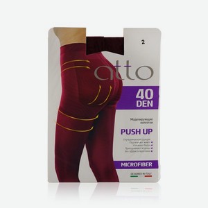 Женские моделирующие колготки Atto Push Up 40den , Бордовый , 2 размер