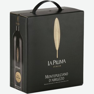 Вино LA PIUMA Монтепульчано д Абруццо DOC красное полусухое, 3л, Италия, 3 L