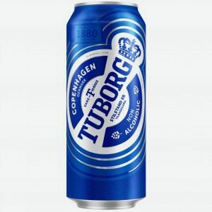 Пиво ТУБОРГ безалкогольное, ж/б, 0.45л