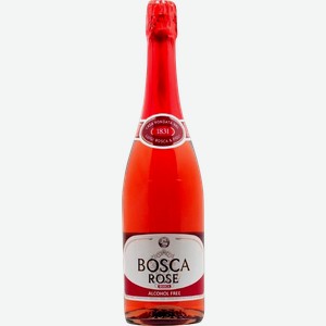 Напиток Bosca Rose розовый игристый полусладкий безалкогольный 0.5% 750мл