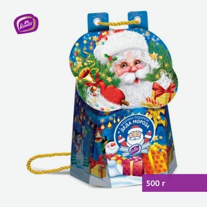 Новогодний подарок в упаковке в виде рюкзачка-Деда Мороза  конти , 500г