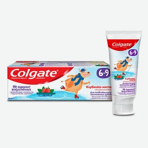 COLGATE Зубная паста Детская КЛУБНИКА-МЯТА с фтором 6-9лет 60