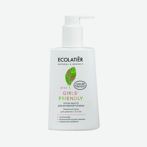 ECOLATIER Крем-мыло для интимной гигиены Girls  Friendly Бережный уход для девочек с 3-х лет 250