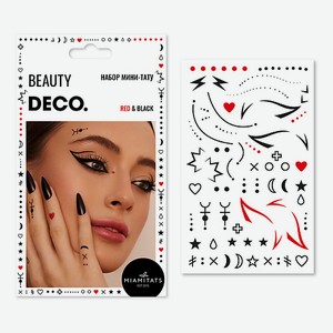 DECO. Набор переводных мини-тату by Miami tattoos (Red & Black)