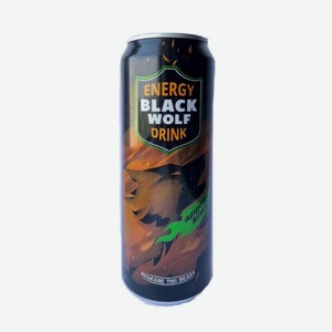 Напиток Black Wolf Apple Kiwi тонизирующий 450мл