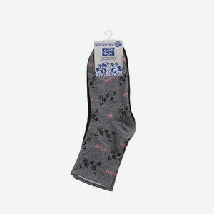 Женские носки Good Socks C1296   Котики   Серый р.23-25 3 пары