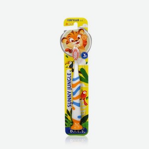 Детская зубная щетка D.I.E.S. Sunny Jungle мягкая Оранжевый / Синий 3+