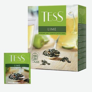 Чай TESS Lime зеленый с цитрус.цедрой 100 пак.