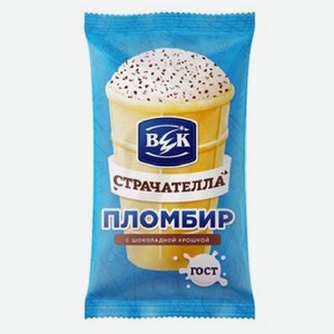 Мороженое БЗМЖ Век Страчателла ваниль/шок.крошка 80г