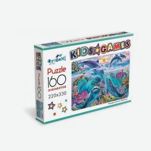 Пазл Origami Kids Games. Дельфины 160 элем.