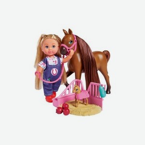 Кукла Evi Love Еви Набор с беременной лошадкой 12 см