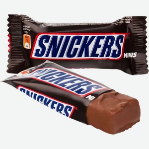 Конфеты Snickers Minis шоколадные с карамелью арахисом и нугой 200 г