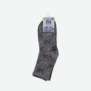 Женские носки Good Socks C1296   Котики   Серый / Черный р.23-25 3 пары