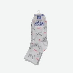 Женские носки Good Socks C1296   Котики   Белый р.23-25 3 пары